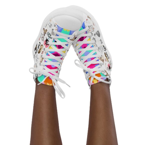 MUDPUP Rainbow Cat Converse Style Beach Shoes for Surfer Girl - Picture 4 of 5